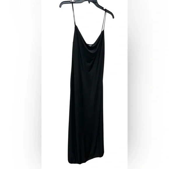 Sincerely Jules Y2K Maxi Dress Womens Medium Black Satin Slip Lace Whimsigoth - Picture 2 of 6